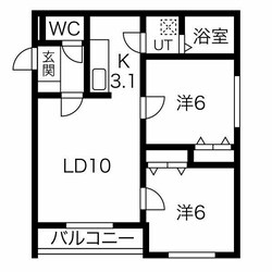 手稲駅 徒歩6分 3階の物件間取画像